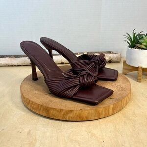 NWT ASOS Eggplant Purple Strappy Heeled Sandals Square Toe Size 13